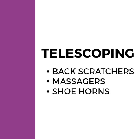 Telescoping Backscratchers, Massagers, & Shoe Horns