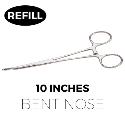Handy Clamps - 10" Bent Forceps (9 pc REFILL)