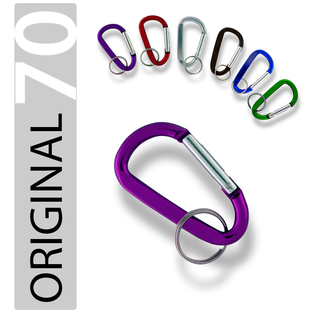 Anodized Carabiner Keychain - 70 mm (36 pc Display)