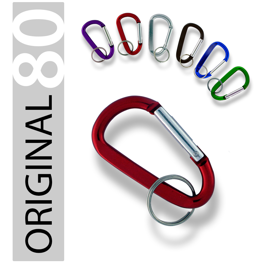 Anodized Carabiner Keychain - 80 mm (36 pc Display)