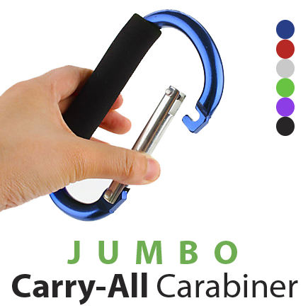 Jumbo Carabiner Carry-All - Anodized Finish (12 pc Display)