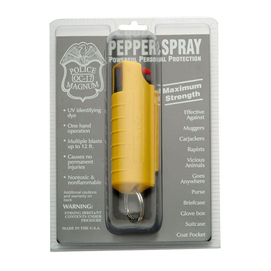 Pepper Spray Hard Case - Yellow (1 pc)