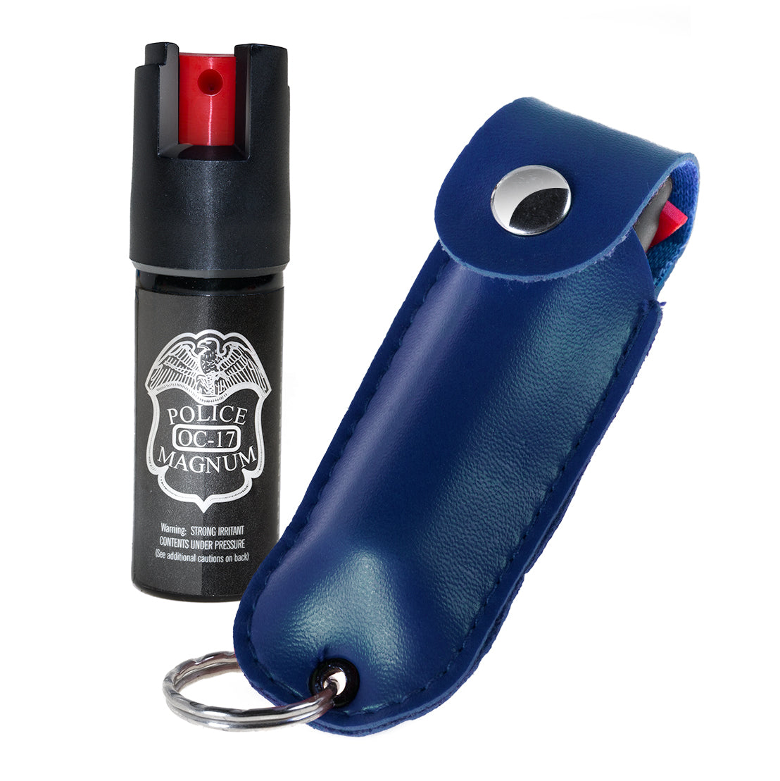 Pepper Spray Leather Holster- Blue (1 pc)