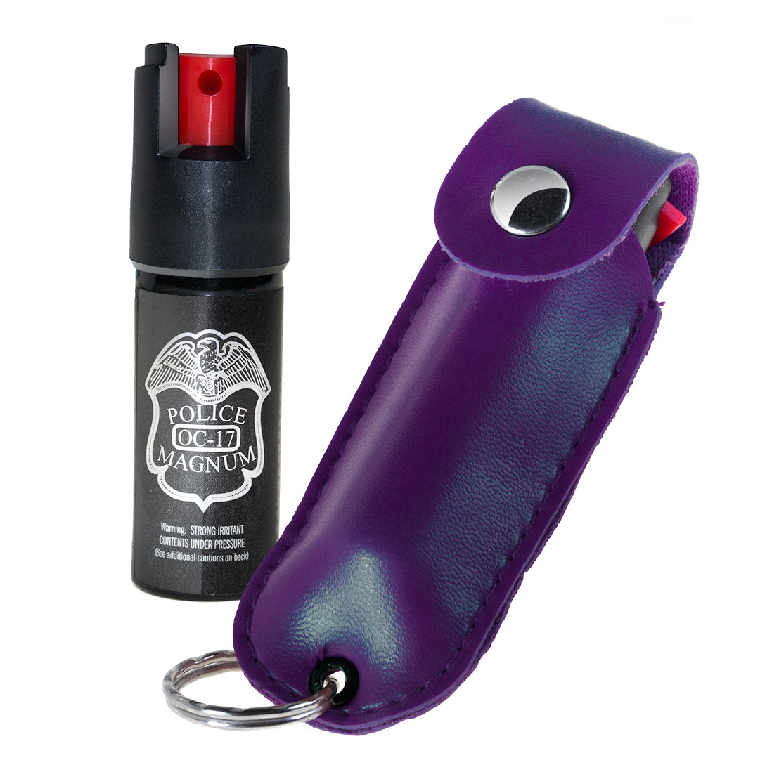 Pepper Spray Leather Holster- Purple (1 pc)