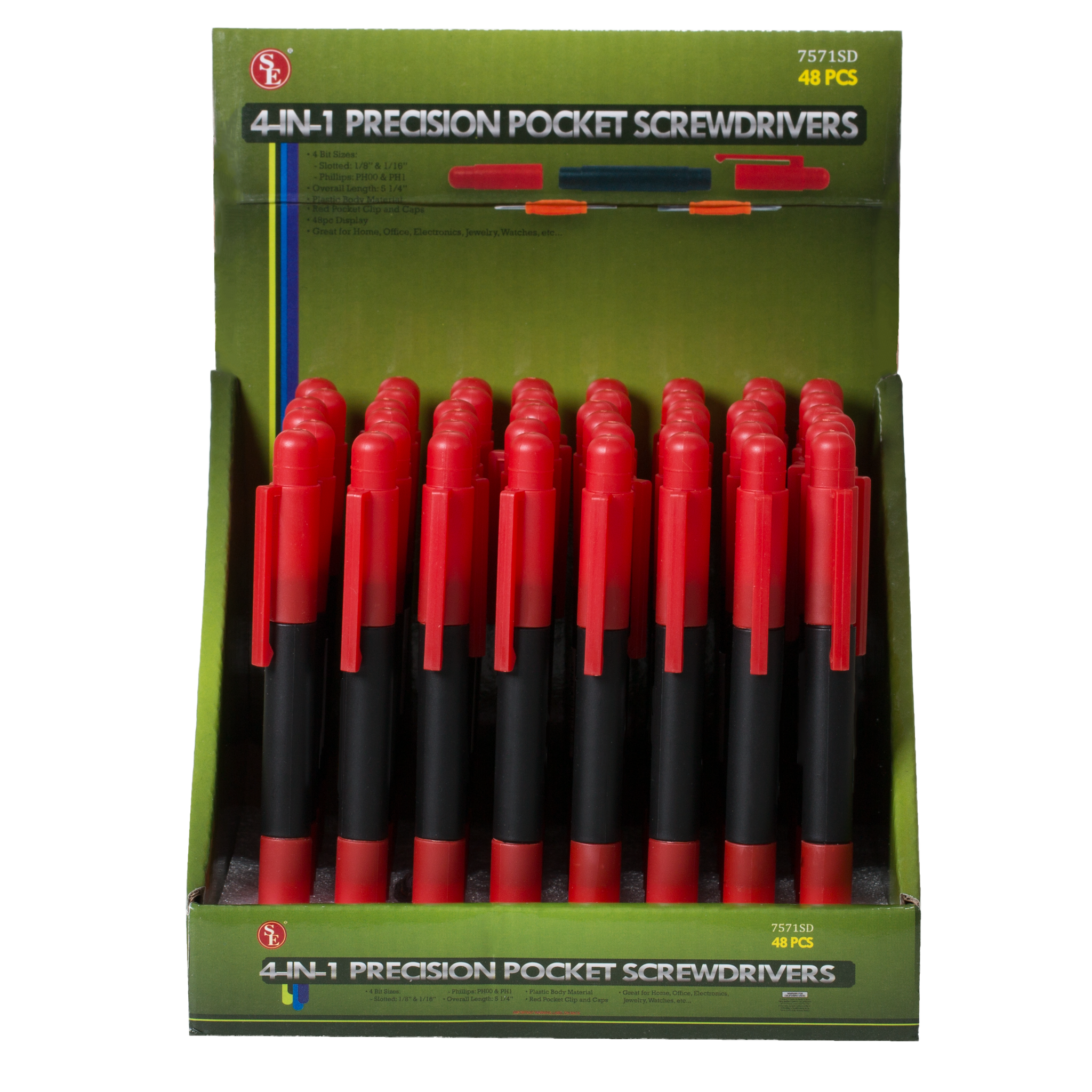 4-in-1 Precision Pen Type Screwdriver (RED) (24 pc Display)