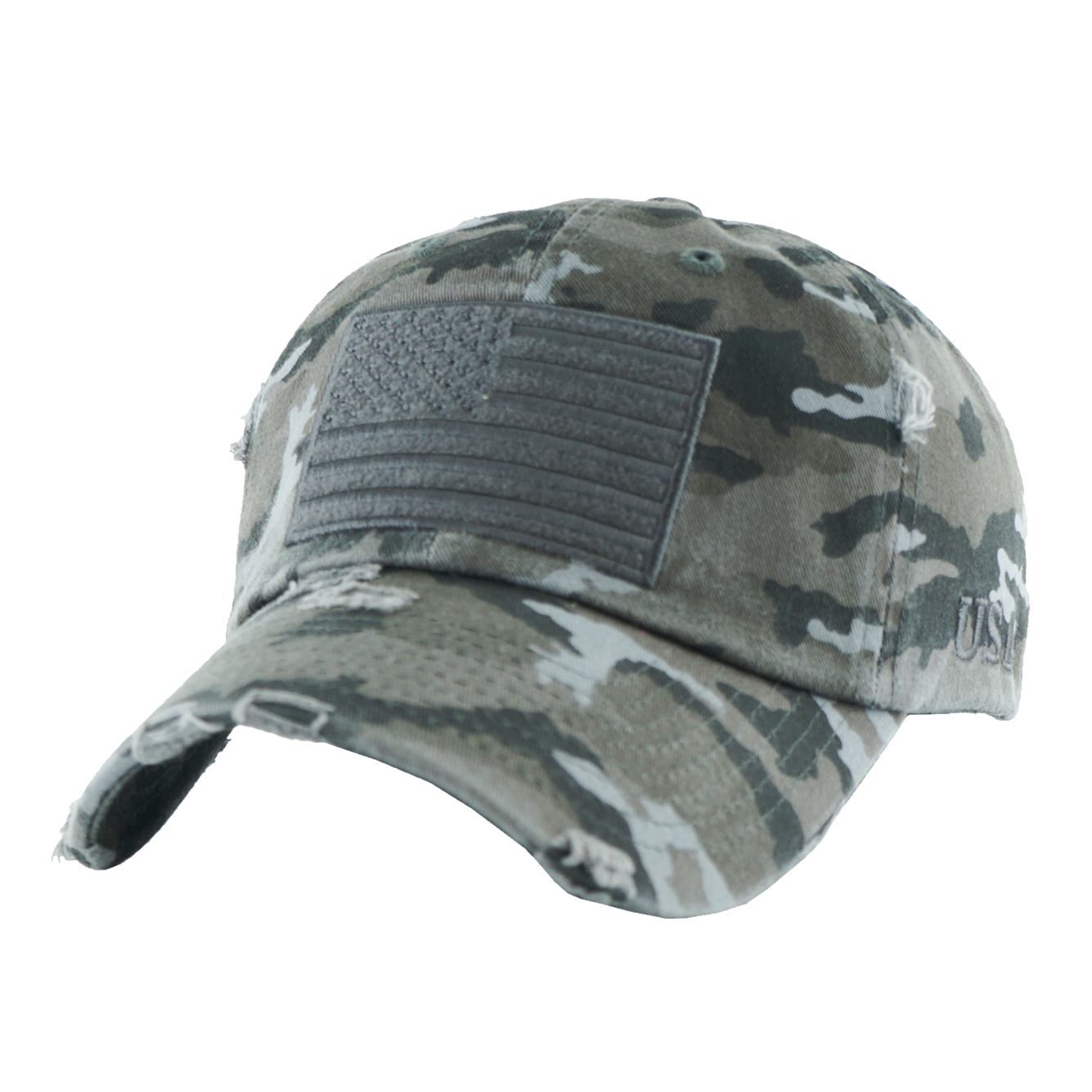 Tactical American Flag Ball Cap (6 pc Clip Strip)