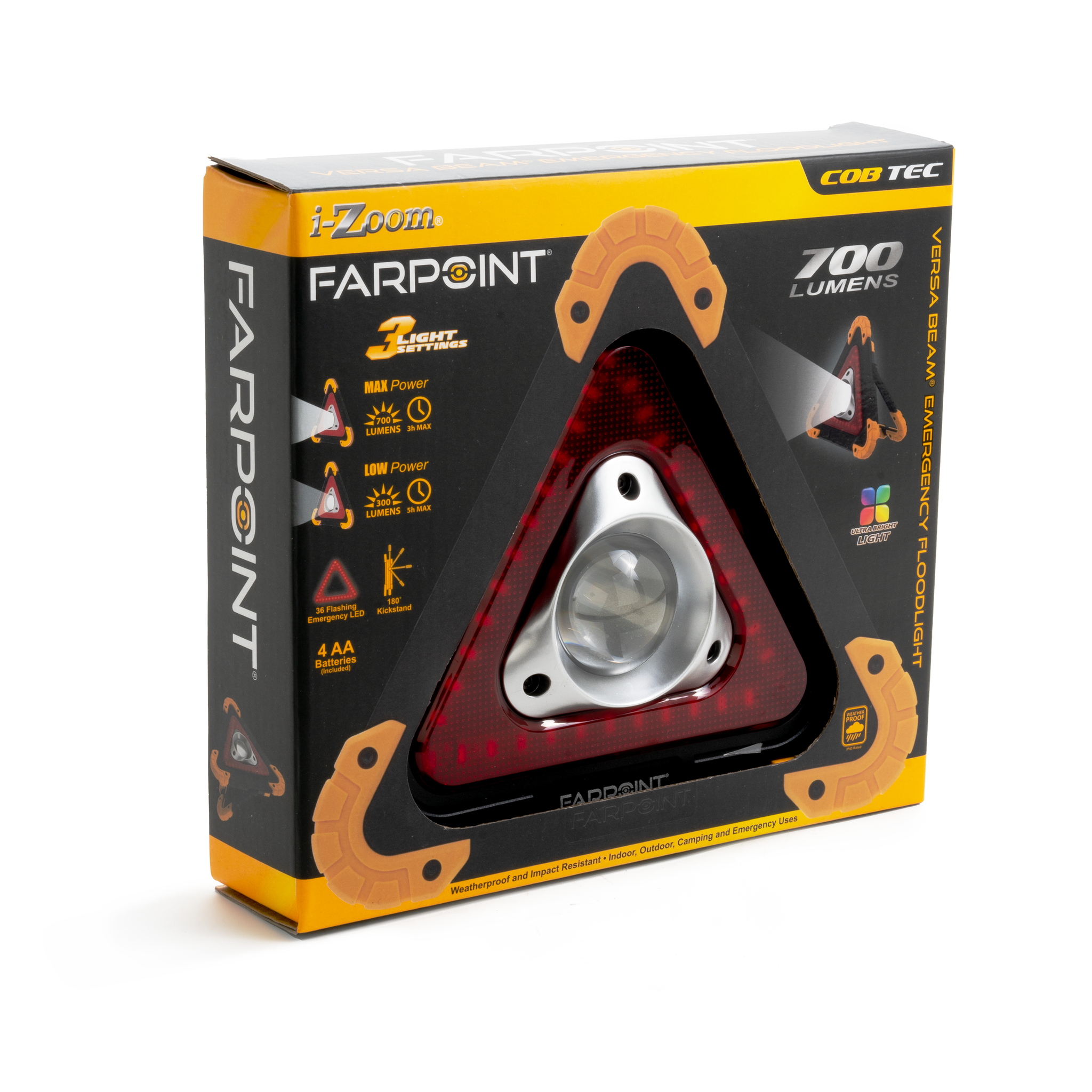 Farpoint® 700 Lumens Roadside Emergency Floodlight (6 pc DISPLAY)