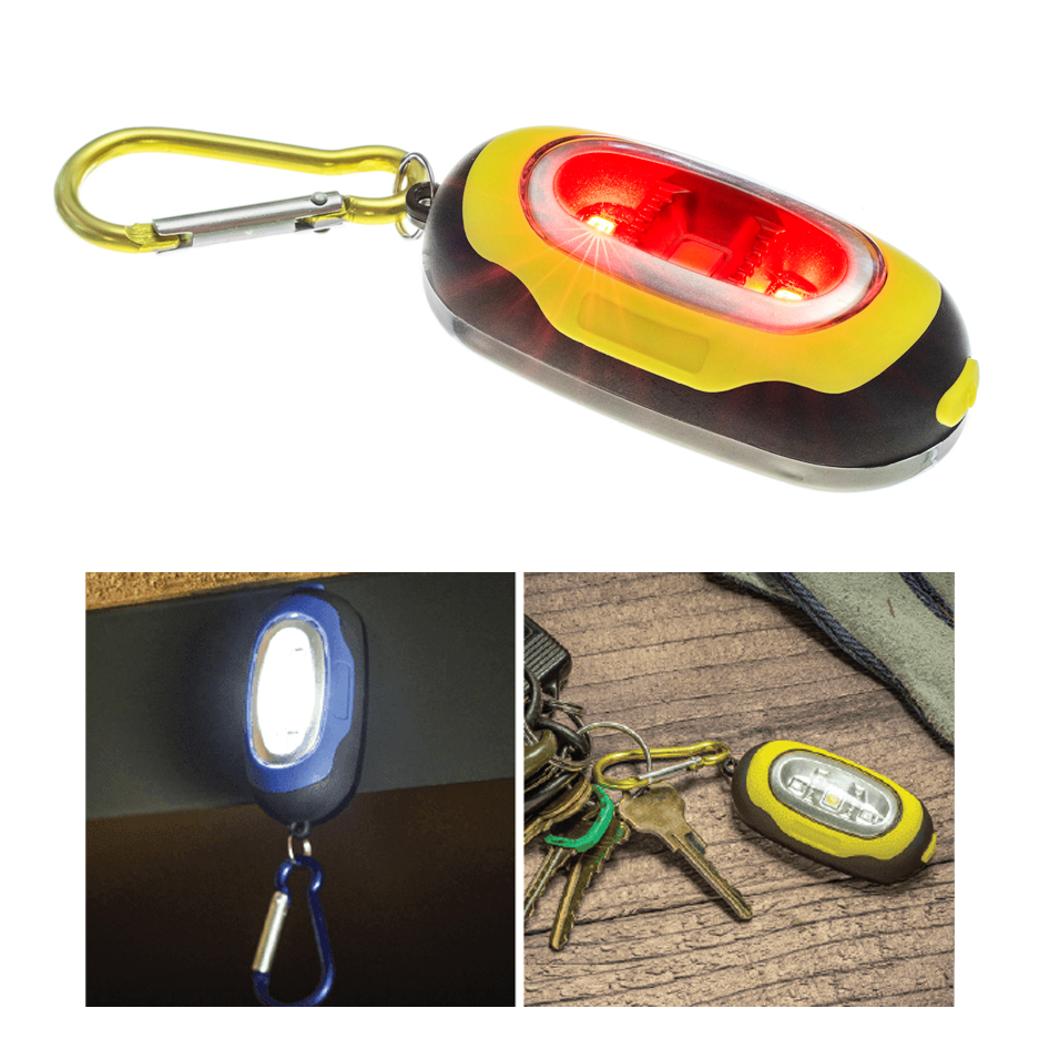 2-in-1 LED Keychain with Carabiner (24 pc DISPLAY)