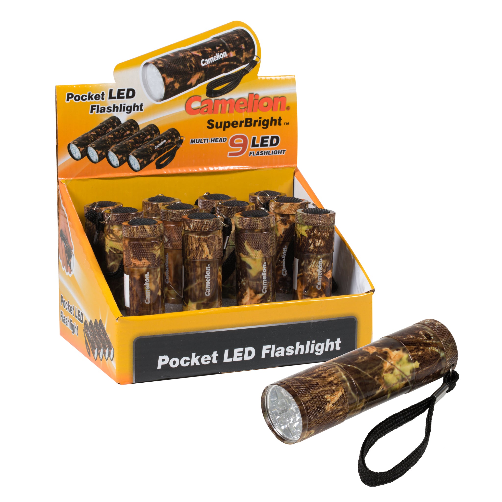 9 LED Camp Flashlight (12 pc DISPLAY)