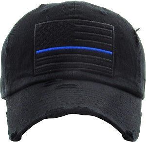 Blue and Red Thin Line Ball Cap (1 pc Refill)