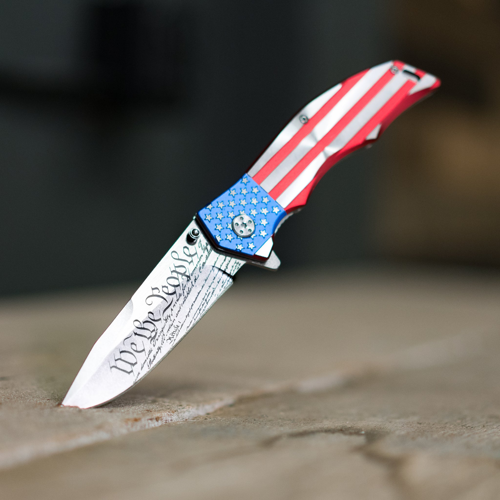 "We The People" Etched Blade Pocket Knife (1 pc)
