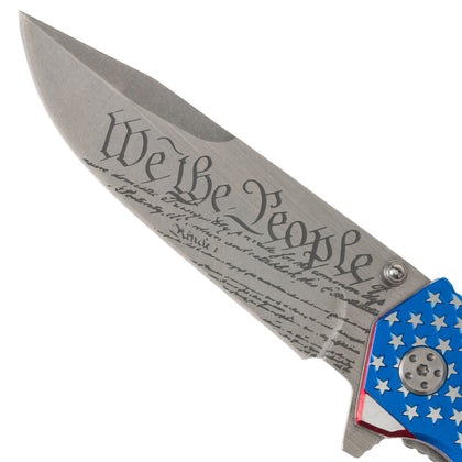 "We The People" Etched Blade Pocket Knife (1 pc)