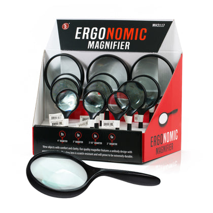 Ergonomic Handle Magnifier (12 pc DISPLAY)