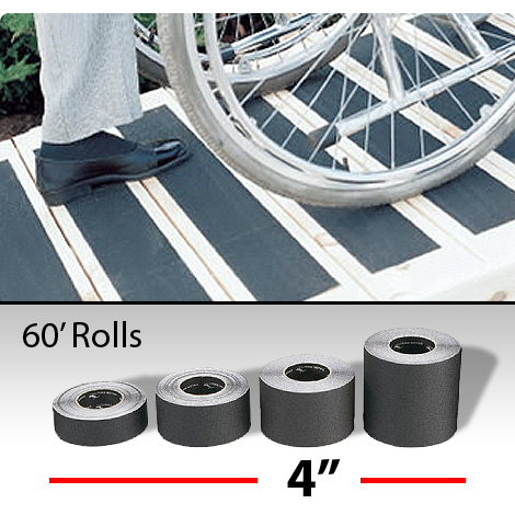 4 Inch Black Non-Skid Tape  (60 ft)