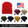 Long Knit Winter Beanie (12 pc Clip Strip)