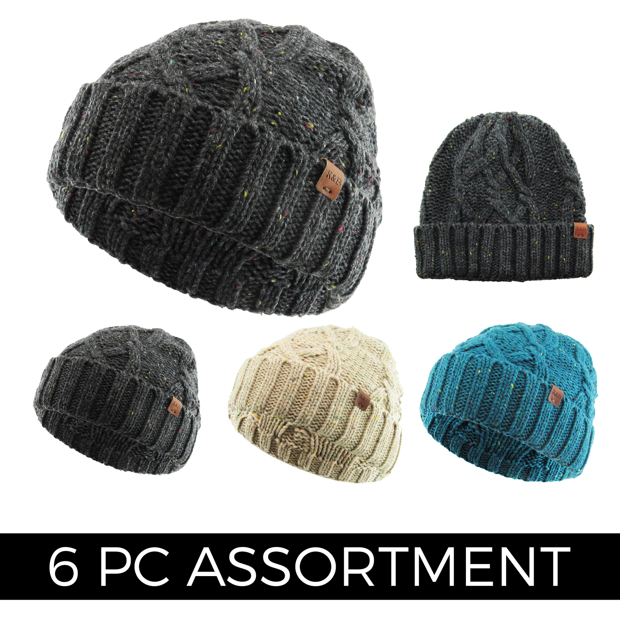 Confetti - Premium Winter Beanie (6 pc Clip Strip)