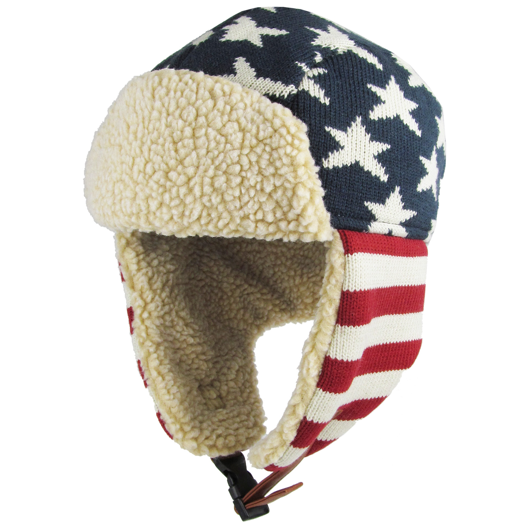 American Flag Trapper Winter Cap (6 pc Clip Strip)