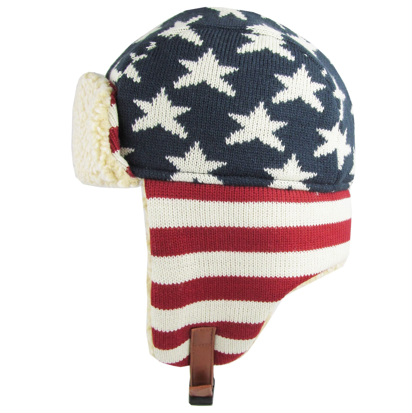 American Flag Trapper Winter Cap (6 pc Clip Strip)