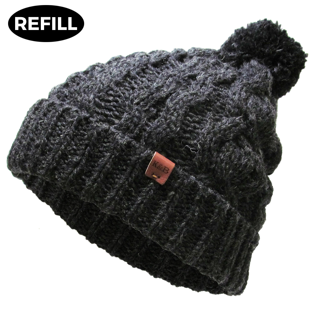 POMPOM - Wool Blend Winter Beanie (1 pc REFILL)