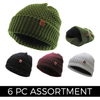 Sherpa Lined - Premium Knit Winter Cap (6 pc Clip Strip)