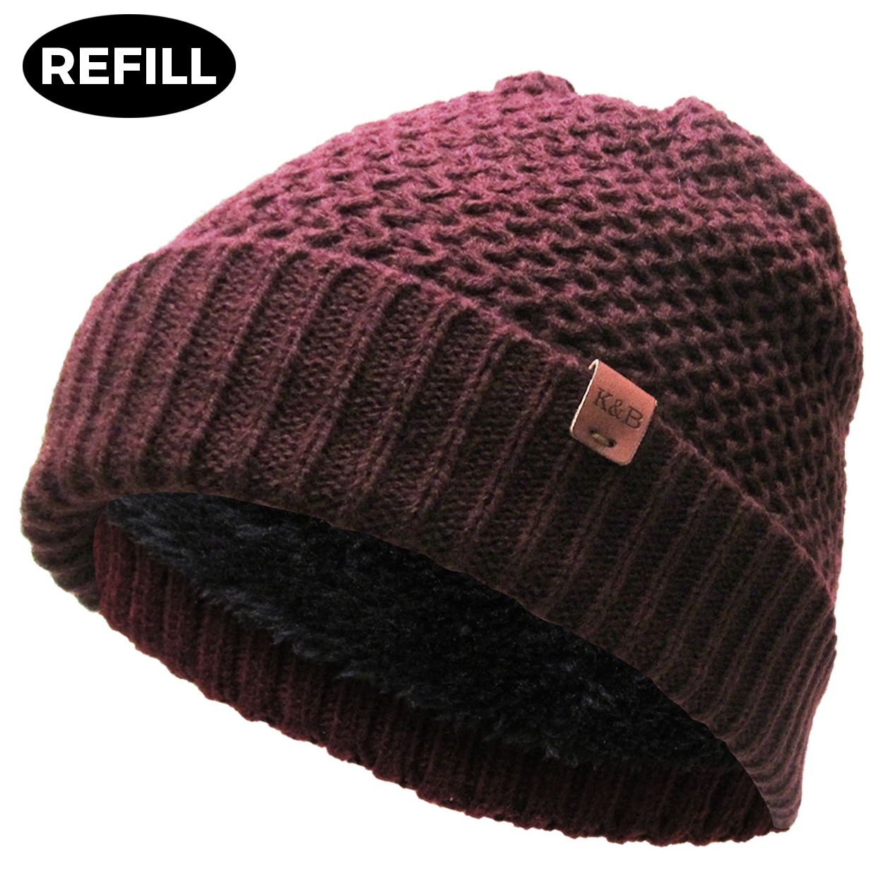 Sherpa Lined - Premium Knit Winter Cap (1 pc REFILL)