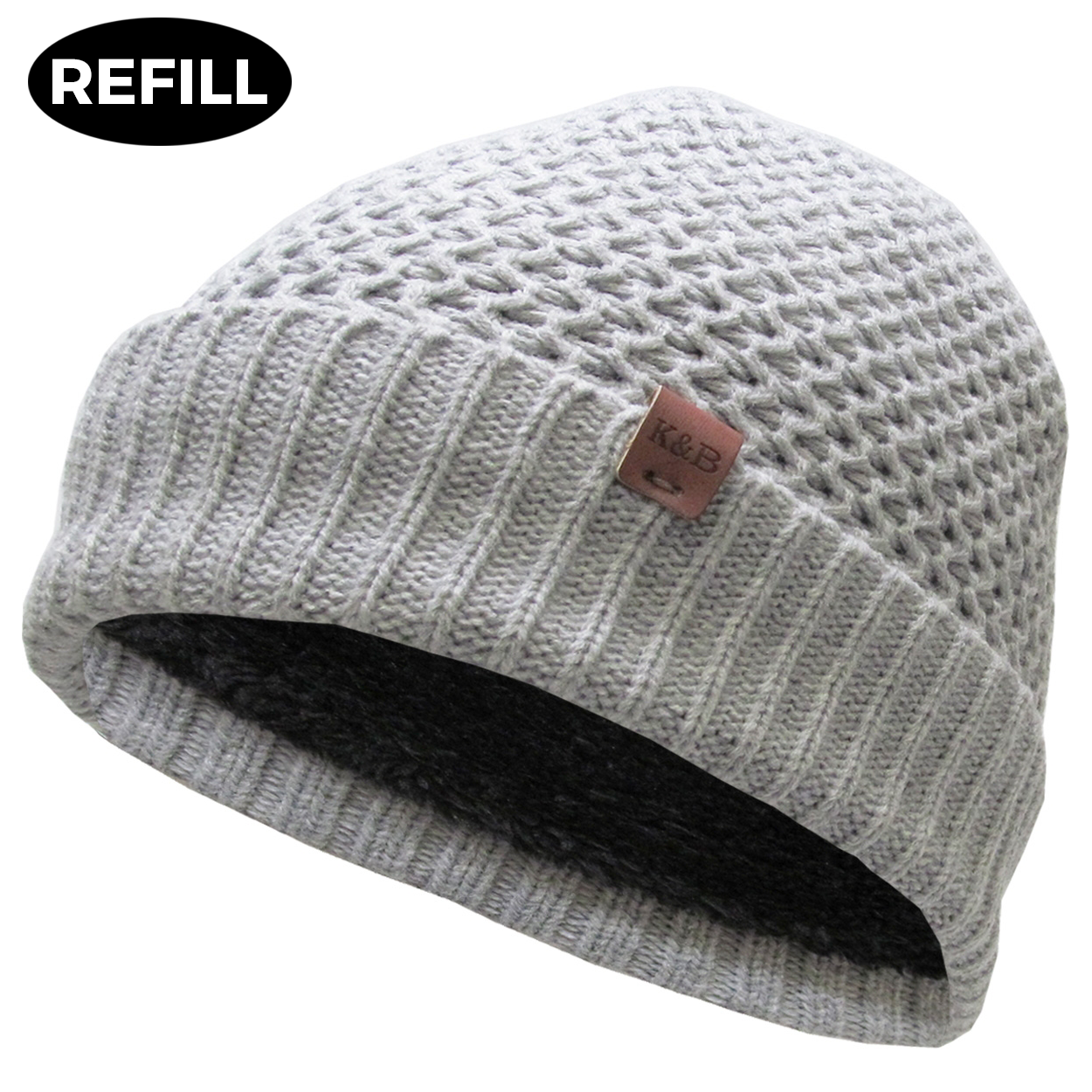 Sherpa Lined - Premium Knit Winter Cap (1 pc REFILL)