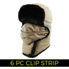 Reflective Strip Trapper with Mask & Neck Warmer (6 pc Clip Strip)