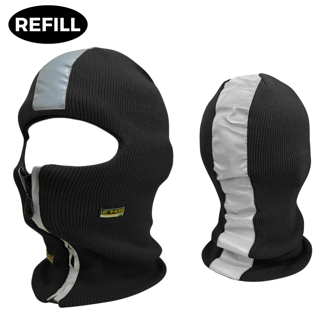 Safety Reflective Zipper Winter Mask (1 pc REFILL)