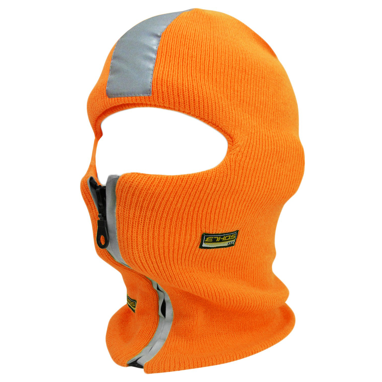 Safety Reflective Zipper Winter Mask (6 pc Clip Strip)