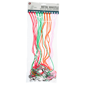 Lanyard with Metal Whistle (12 pc DISPLAY)