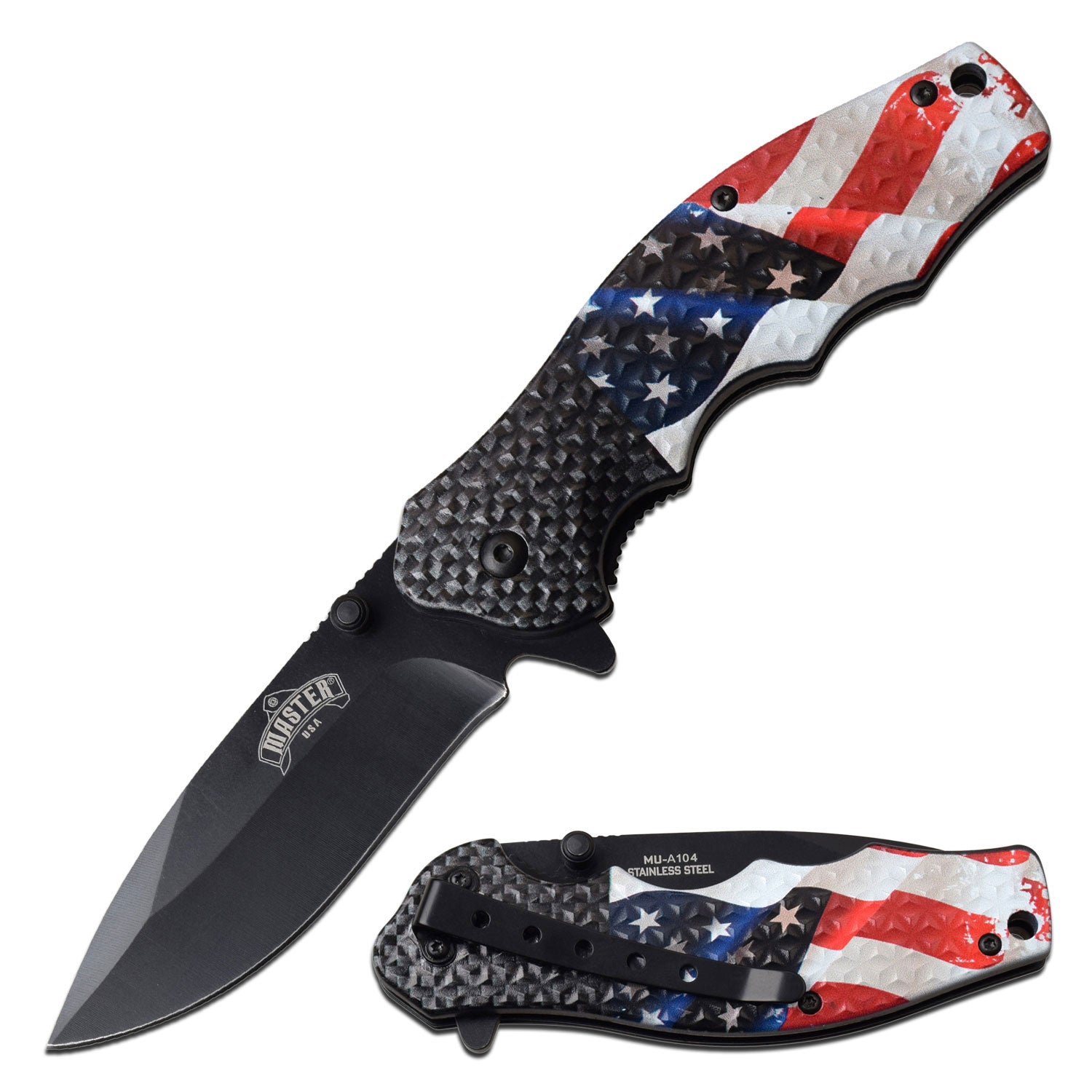 USA Waving FLAG Handle Pocket Knife (1 pc)