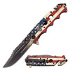 Tac-Force Flag / Skull Pocket Knife (1 pc)