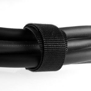 Black Velcro One-Wrap - 1 Inch  (75 ft)